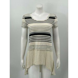 Deletta Anthropologie Striped Hi Lo Tunic Top